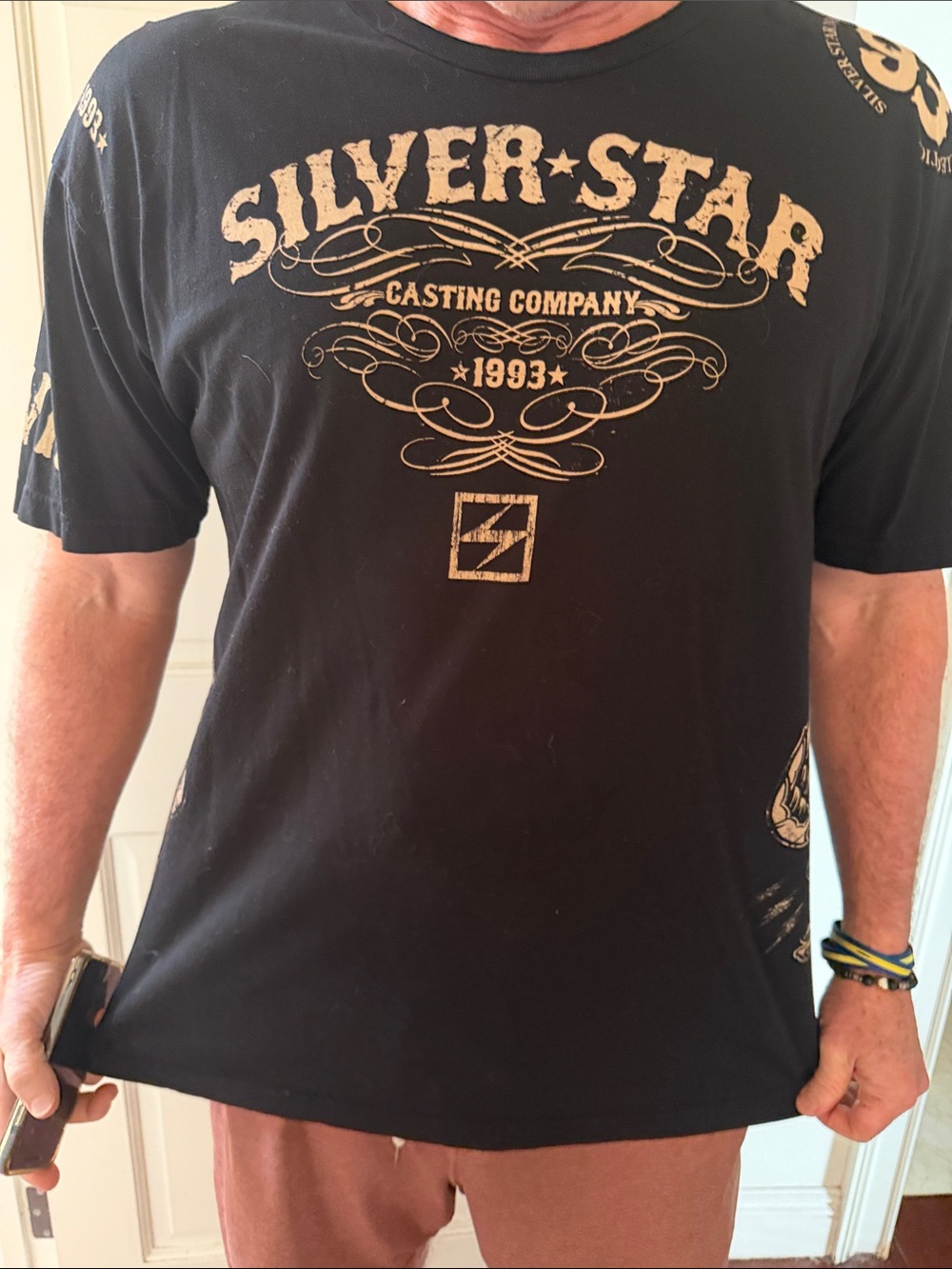 SILVER START CASTING CO 1993 Y2K graphic men’s T. Large